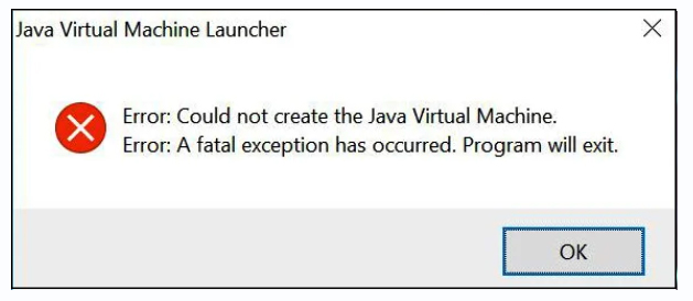 Could Not Create The Java Virtual Machine